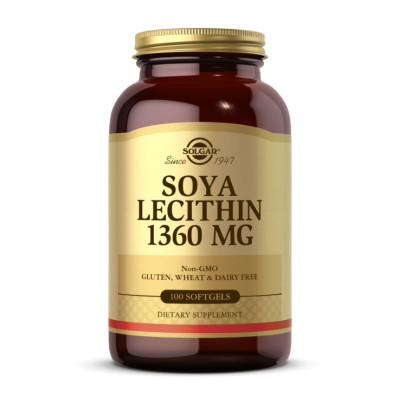 Соєвий лецитин, Lecithin 1360mg (Natural Soya) - 180 softgels Соєвий лецитин, Lecithin 1360mg (Natural Soya) - 180 softgels