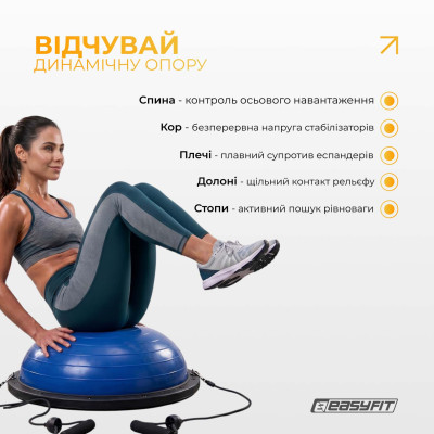 Балансувальна платформа EasyFit BOSU 60 см Синій