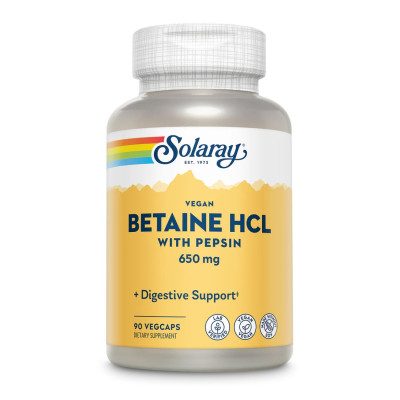 Бетаїн гідрохлорид, Betaine HCL - 90 vcaps