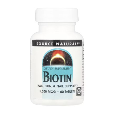Біотин, Biotin 5000mcg - 60 tabs