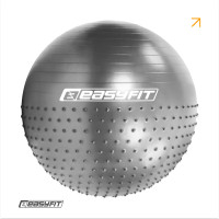 Фітбол 65 см EasyFit Hybrid сірий (фітбол напівмасажний)