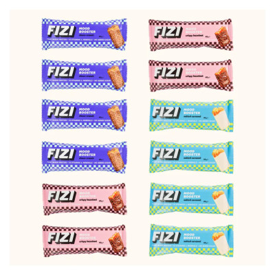 Батончики, Fizi Mood Booster - 12x40g Mix Box
