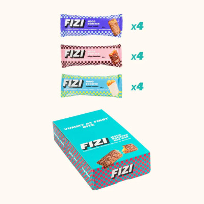 Батончики, Fizi Mood Booster - 12x40g Mix Box