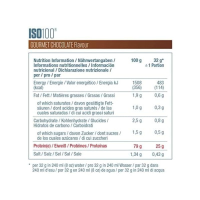 Iso 100 Hydrolyzed - 2263g Gourmet Chocolate