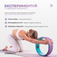 Колесо для йоги EasyFit TPE 33 см бузково-м'ятне