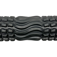 Масажний ролик EasyFit Wavyspines 33 см Чорний