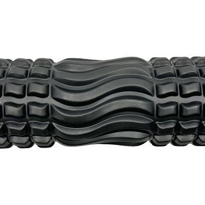 Масажний ролик EasyFit Wavyspines 33 см Чорний