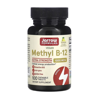 Метил B12 та Метилфолат, Methyl B12 & Methyl Folate 1000mcg - 100 chewable tabs Lemon Метил B12 та Метилфолат, Methyl B12 & Methyl Folate 1000mcg - 100 chewable tabs Lemon
