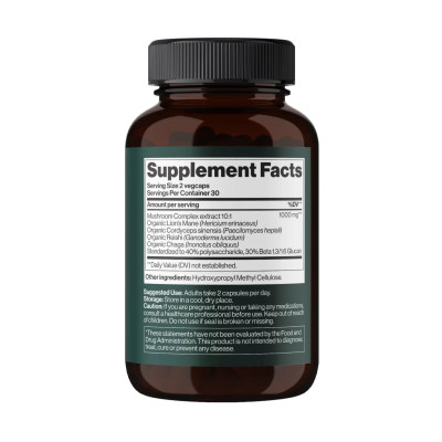 Комплекс 4 грибів, 4Mushroom Complex 1000 mg - 60 vegcaps