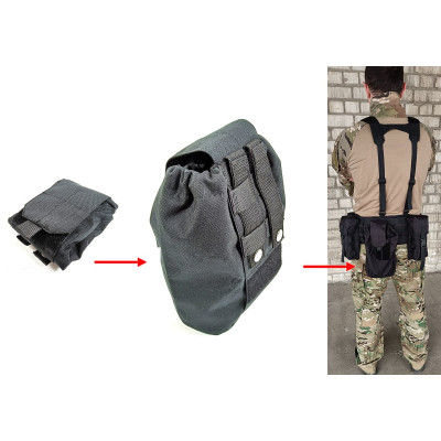 Підсумок для скидання магазинів чорний (MOLLE, на тактичний пояс, розвантаження, РПС)