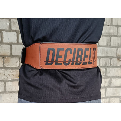 Пояс атлетичний EasyFit DeciBelt (шкіра) коричневий 3XL