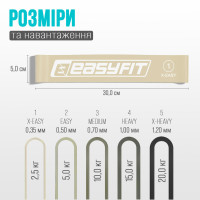 Резинки для фітнесу EasyFit MonoBand набір 5 шт