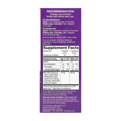 Сироп із чорною бузиною, Sambucus Original Syrup - 4 oz
