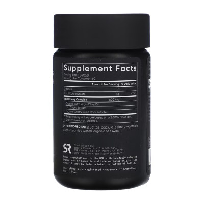 Екстракт вишні, Tart Cherry 800mg - 60 softgels