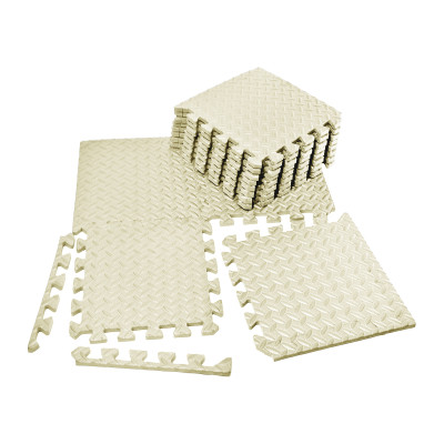 Татамі мат EasyFit 8 шт (30х30х1 см) хвіст ластівки білий Татамі мат EasyFit 8 шт (30х30х1 см) хвіст ластівки білий