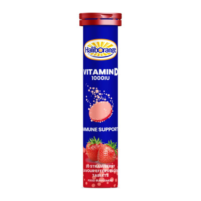 Вітамін Д, Vitamin D 1000IU - 20 tabs Strawberry