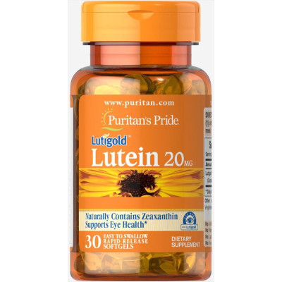 Лютеїн, Lutein 20mg - 30softgels