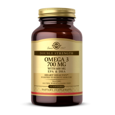 Омега 3, Double Strength Omega-3 700mg - 60 softgels
