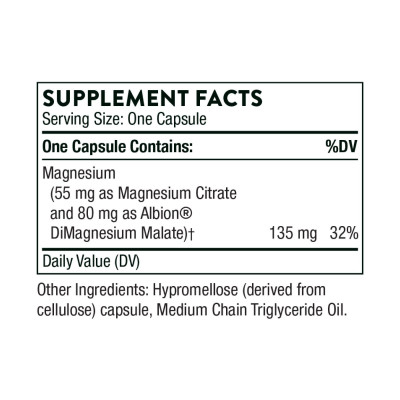 Магній цитрат та малат, Magnesium CitraMate - 90 caps