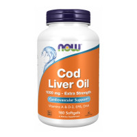 Олія печінки тріски, Cod Liver Oil 1000mg - 180 sgels
