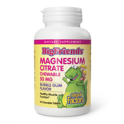 Magnesium Citrate 50mg - 60 tabs Bubble Gum Magnesium Citrate 50mg - 60 tabs Bubble Gum
