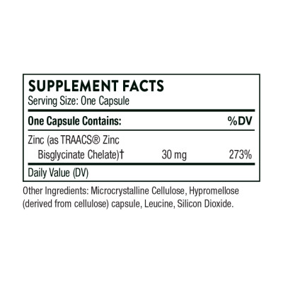 Цинк бісгліцинат, Zinc Bisglycinate 30 mg - 60 caps