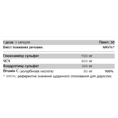 Глюкозамін, хондроїтин та МСМ, Joint Top - 90caps