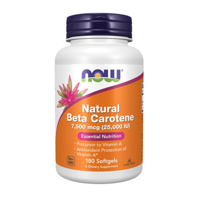 Beta Carotene Natural 7500mcg 25000IU - 180 softgels Beta Carotene Natural 7500mcg 25000IU - 180 softgels