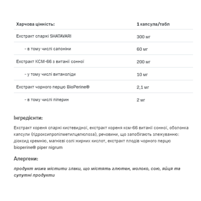 Ашвагандха для жінок, Health & Care Ashwagandha Women - 60 caps