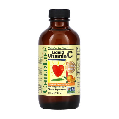 Рідкий вітамін С для дітей, Vitamin C (Liquid) - 118 ml Orange Рідкий вітамін С для дітей, Vitamin C (Liquid) - 118 ml Orange