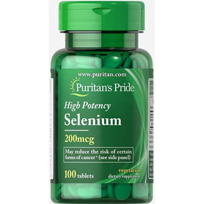 Селен, Selenium 200mg -100tabs