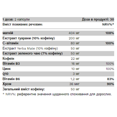 Комплекс для бадьорості, One Wake Up - 60 caps