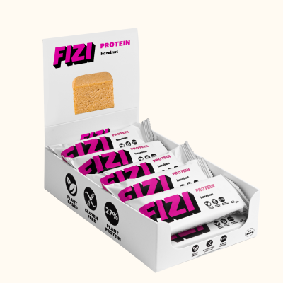 Протеїнові батончики, FIZI Protein Bar - 10х45g Hazelnut