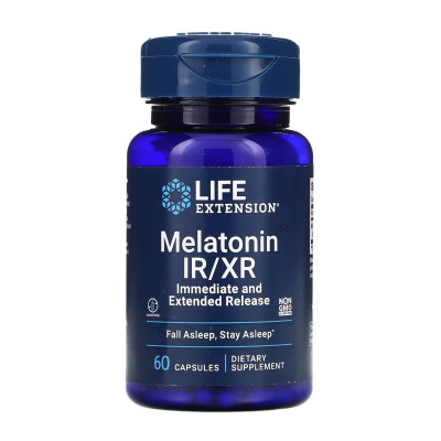 Мелатонін, Melatonin IR/XR - 60 caps Мелатонін, Melatonin IR/XR - 60 caps