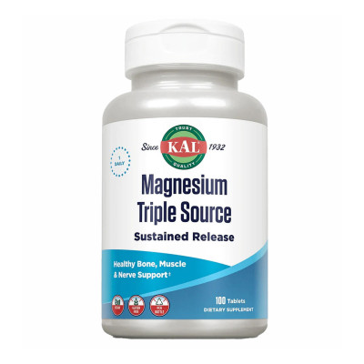 Комплекс магнію з Б6, Magnesium Sustained Release Triple Source 500mg - 100 tabs
