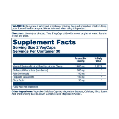 Буферизований вітамін С, Super Bio Vitamin C 1000mg - 250 vcaps
