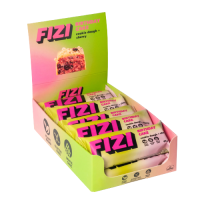 Протеїнові батончики, FIZI Protein Bar Box - 10x45g Cookie Dough + Chery