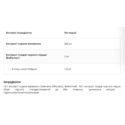 Валеріана, Kozlek Lekarski 500mg - 60 caps