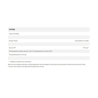 Neuro-PS 100mg - 30 softgels