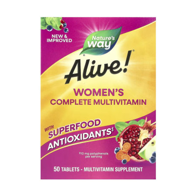 Мультивітаміни для жінок, Alive!® Women's Complete Multivitamin - 50 tabs