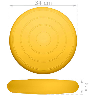 Балансувальна масажна подушка гладка EasyFit Balance Cushion Жовтий Балансувальна масажна подушка гладка EasyFit Balance Cushion Жовтий