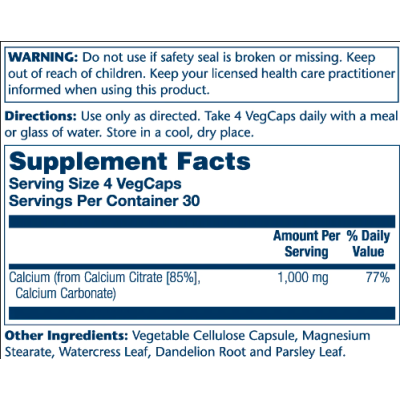 Calcium Citrate 1000mg - 120 vcaps