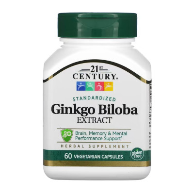 Гінкго Білоба, Ginkgo Biloba Extract - 60 vcaps Гінкго Білоба, Ginkgo Biloba Extract - 60 vcaps