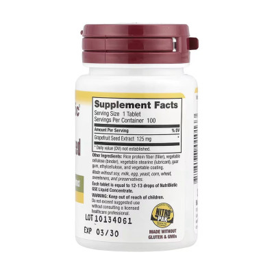 Grapefruit Seed Extract 125mg - 100 tabs