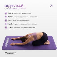 Килимок для фітнесу та йоги EasyFit NBR 10 мм Фіолетовий