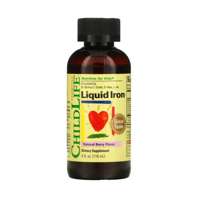 Рідке залізо, Liquid Iron - 118 ml (4 fl oz) Natural Berry Рідке залізо, Liquid Iron - 118 ml (4 fl oz) Natural Berry