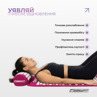 Масажний килимок EasyFit з подушкою (аплікатор Кузнєцова) + чохол Фіолетовий