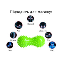 Масажний м'ячик EasyFit Goober з шипами зелений