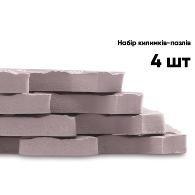 Татамі мат EasyFit SwallowTail 4 шт (60х60х1 см) пазл хвіст ластівки бежевий