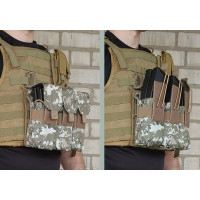Підсумок під 6 магазінів АК/РПК потрійний піксель ЗСУ MM-14 (MOLLE, підсумок на розгрузку, жилет, РПС)